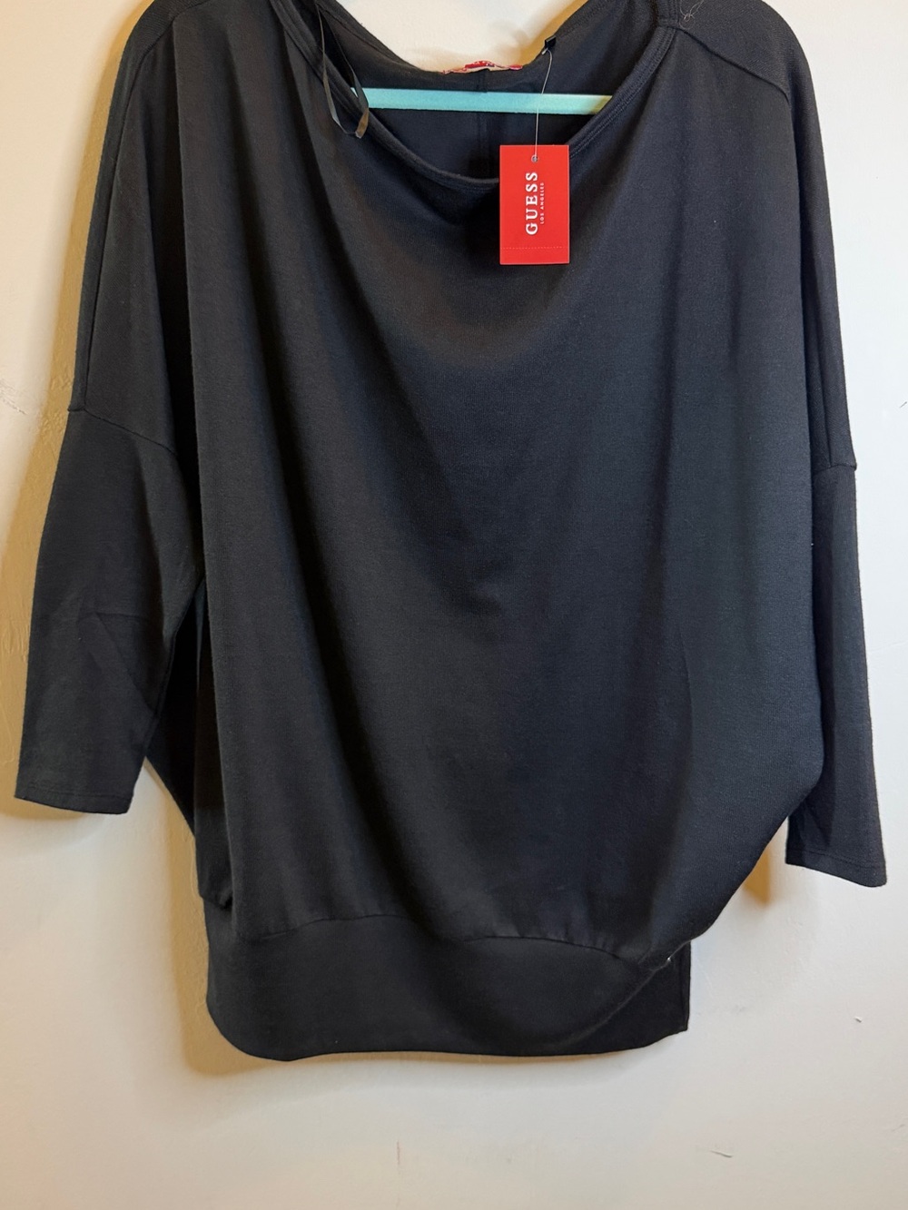 GUESS Black Oversized Dolman Sweatshirt